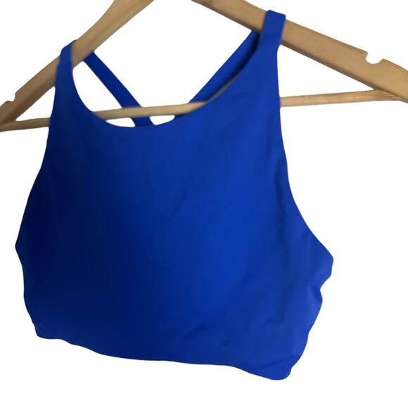 Athleta Blue Racerback Swim Sports Bra Size Small - Picture 2 of 4